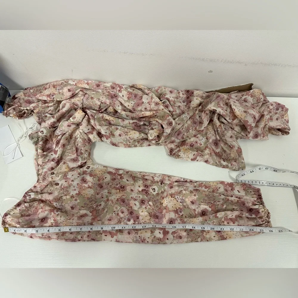 Lush Floral Midi Long Sleeve Dress NWT - Picture 11 of 14